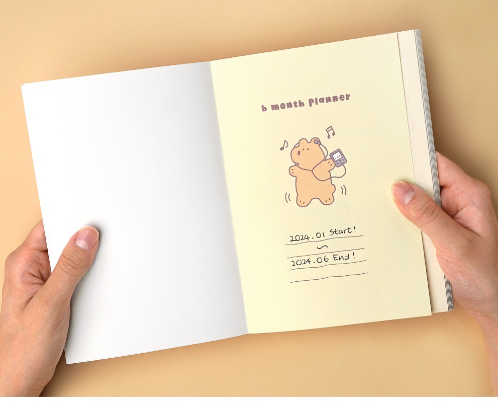 Alternative view of B6 Story Town Afternoon 6 Month Undated Planner