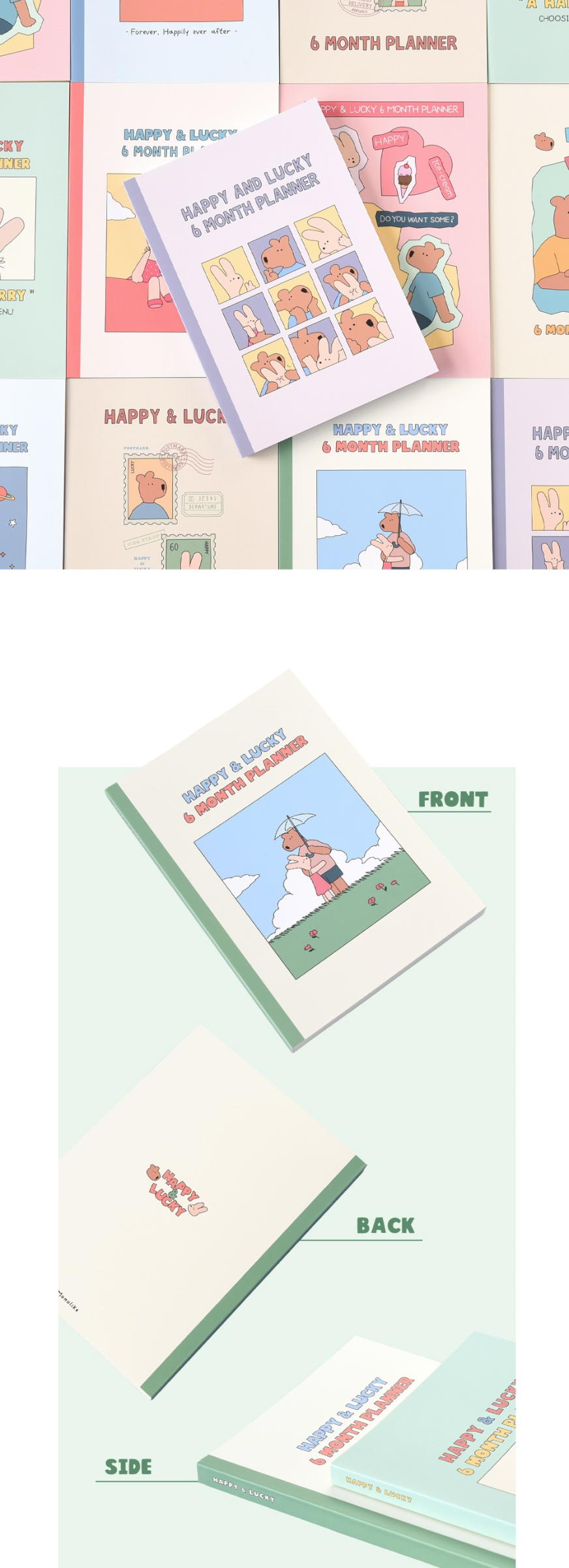 Alternative view of Happy & Lucky 6-Month Planner