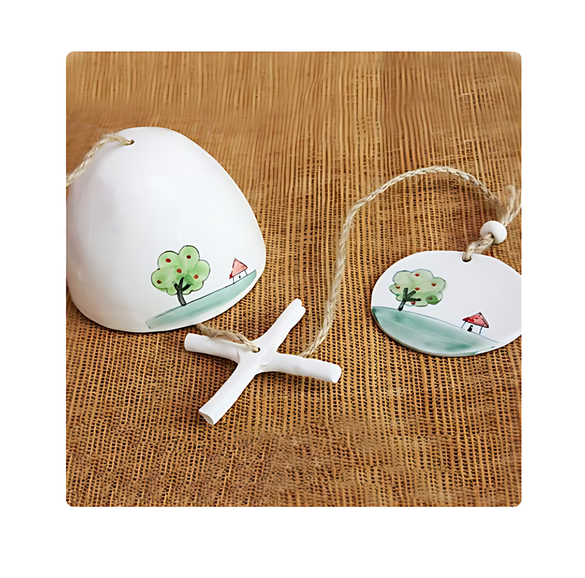 Ceramic Calling Wind Chime Traditional Interior Decoration - Home & Living