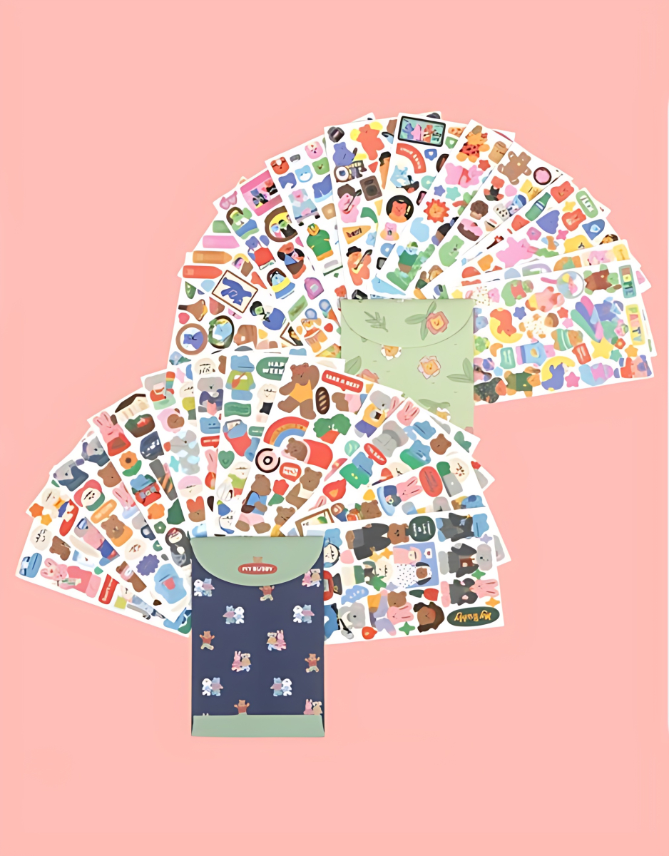 DAILYLIKE My Buddy & Jelly Bear Sticker Set 24 (Mojoji)