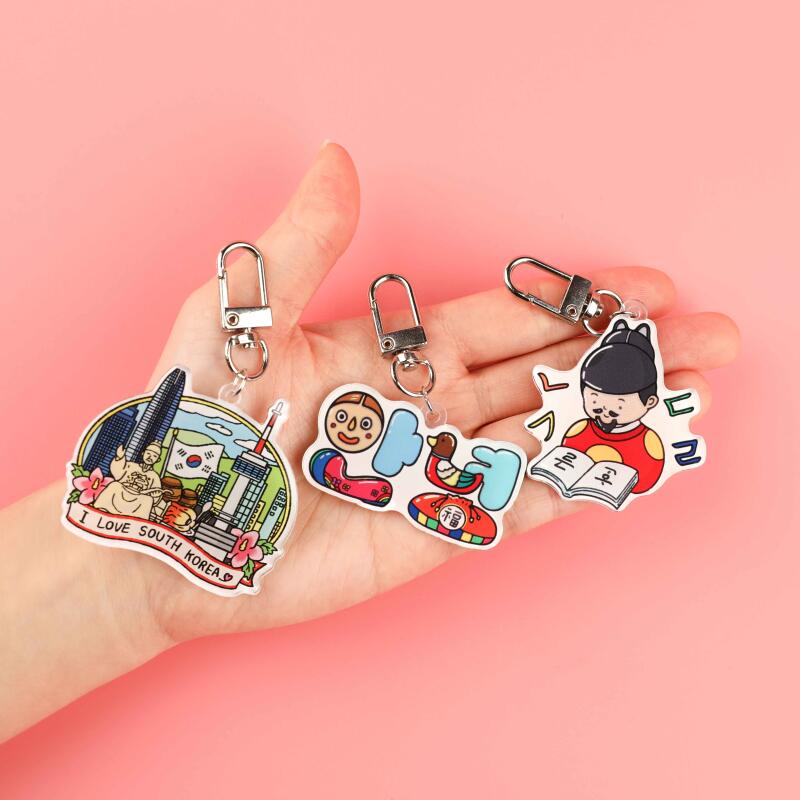 "meta_description": "Discover the Korea Acrylic Keyring, a must-have Korean souvenir with cultural charm. Shop today!",