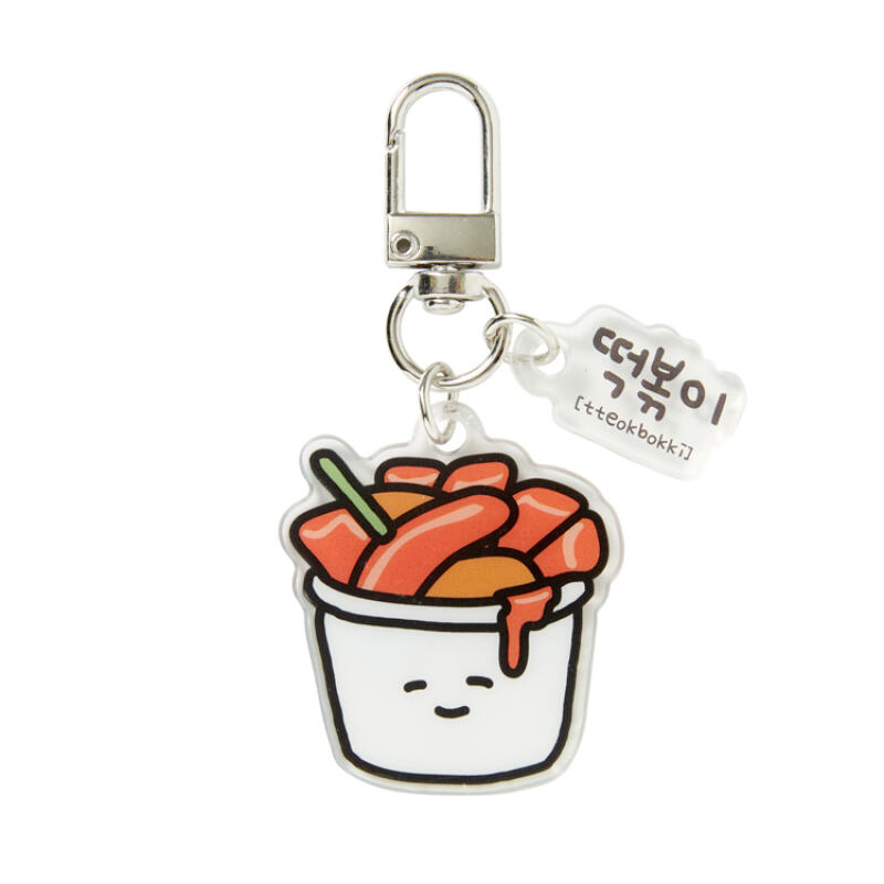 "meta_description": "Add flair with the Korean Tteokbokki Acrylic Keyring, a must-have K-food accessory.",