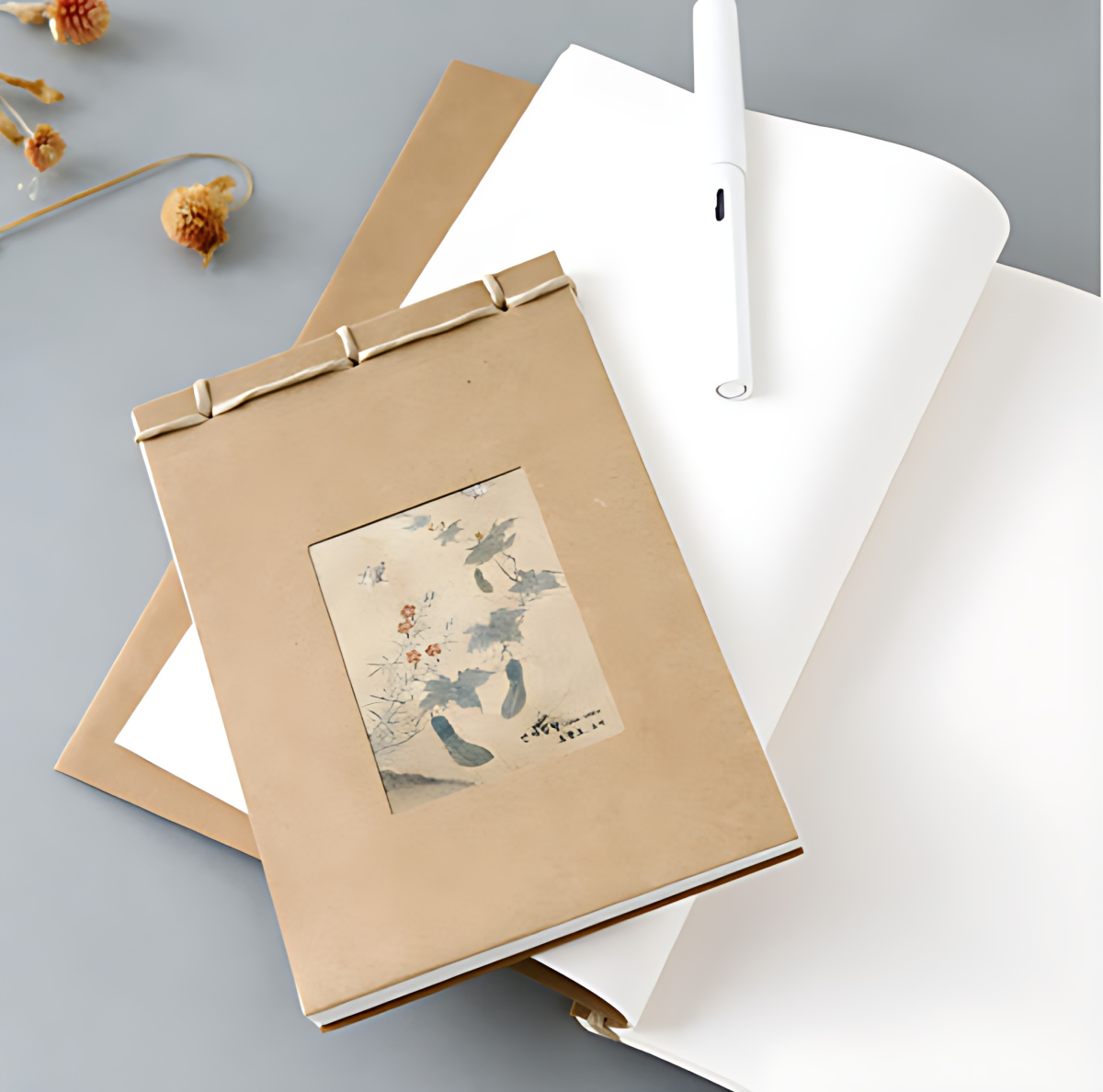 "meta_description": "Elegant Korean Art notebook inspired by Shin Saimdang's work. Perfect for cultural enthusiasts.",