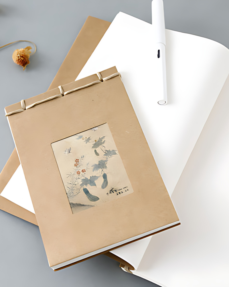 "meta_description": "Elegant Korean Art notebook inspired by Shin Saimdang's work. Perfect for cultural enthusiasts.",
