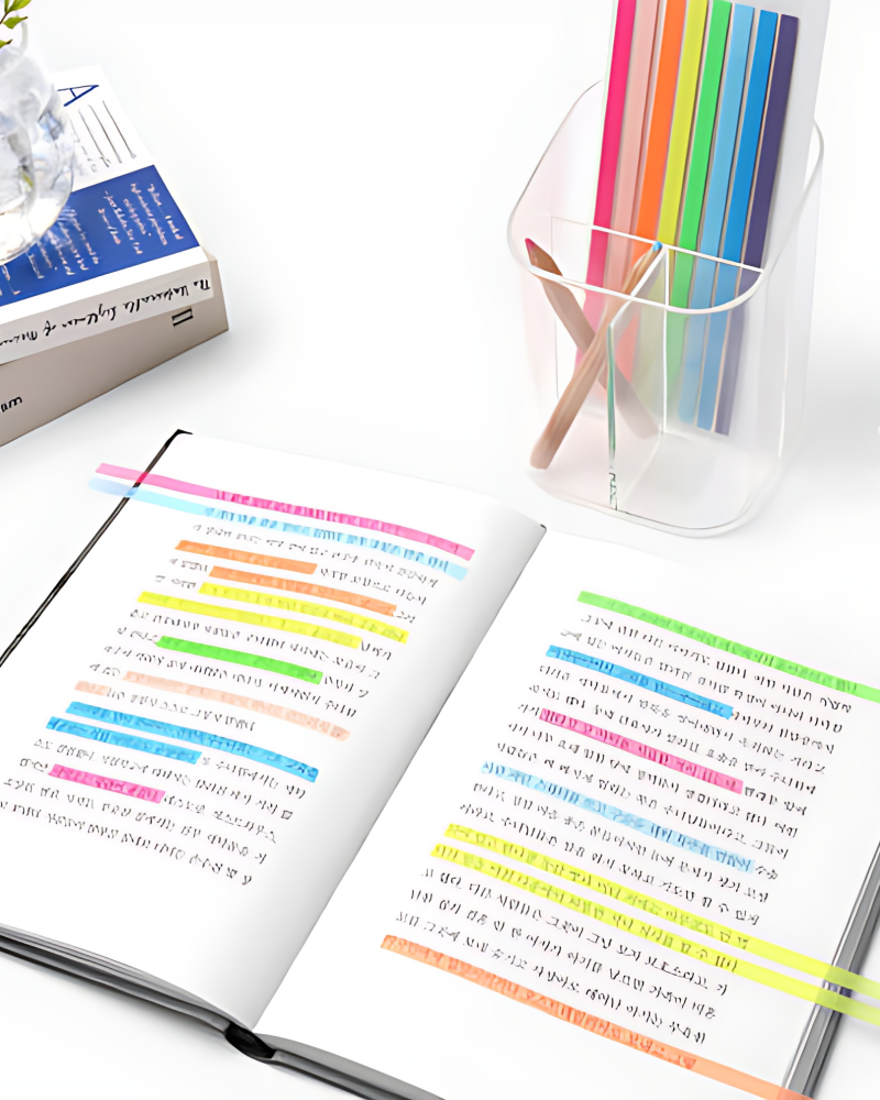 BOOKFRIENDS Color Index Long Highlighter - Office Supplies - View 1