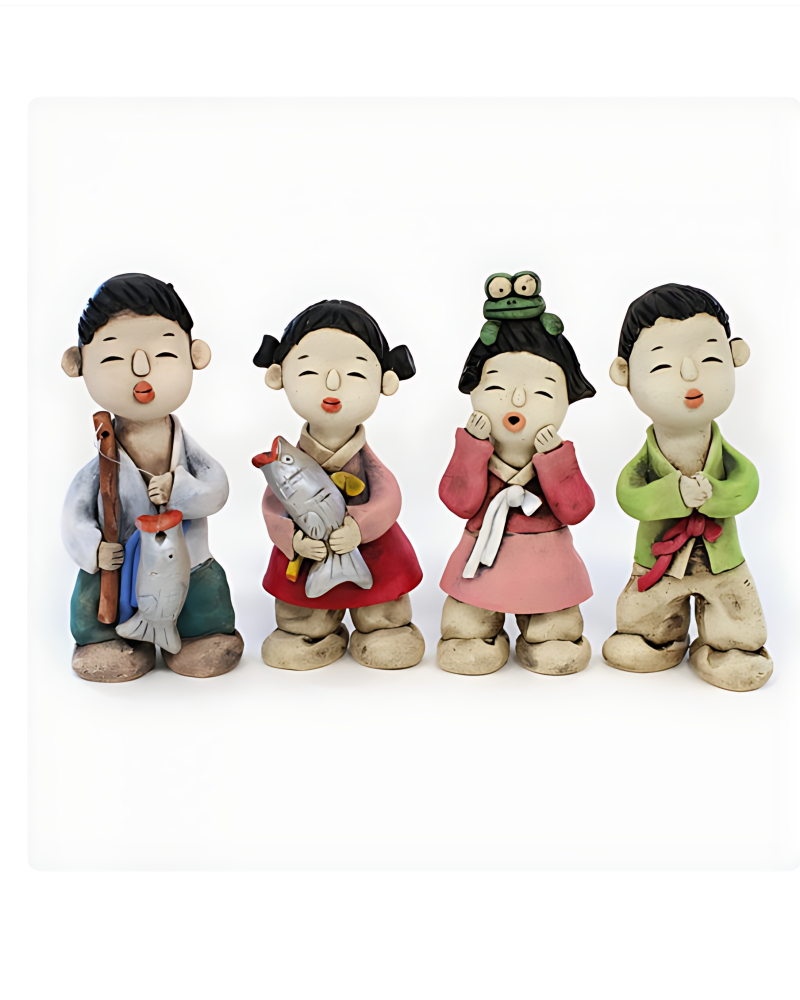 Traditional Interior Ceramic Tou Doll Set/Small - Dolls
