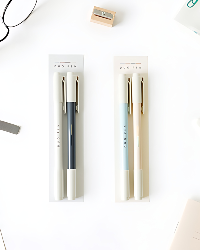 BOOKFRIENDS Duo Pen ver.2 Gel Ballpoint Pen - Office Supplies