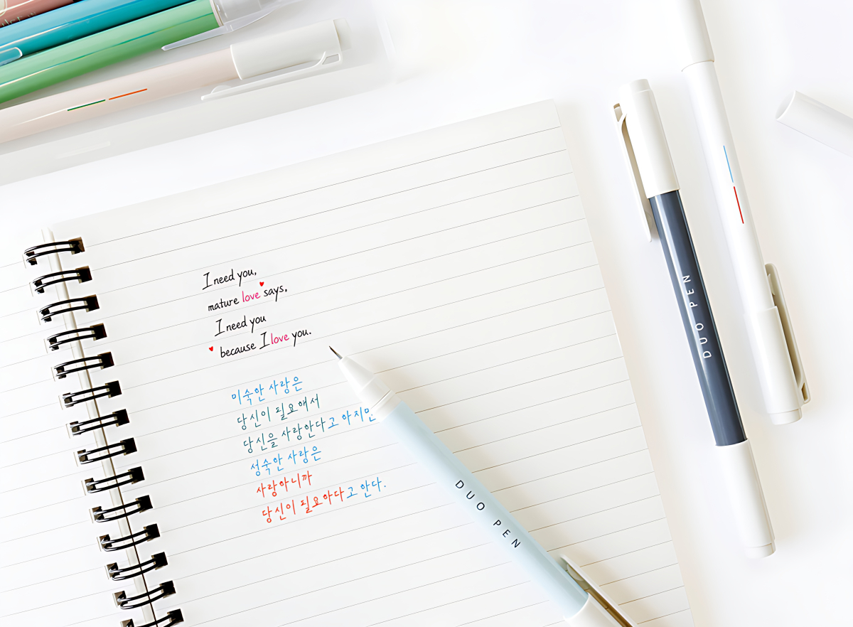 BOOKFRIENDS Duo Pen ver.2 Gel Ballpoint Pen - Office Supplies - View 1