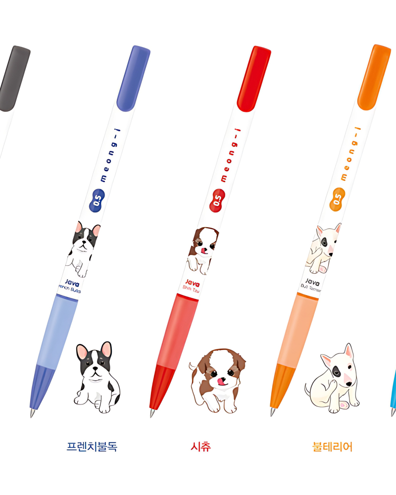 JAVA Meong-i 0.5 Oil-Based Ballpoint Pen 10 Color Set - Office Supplies - View 1