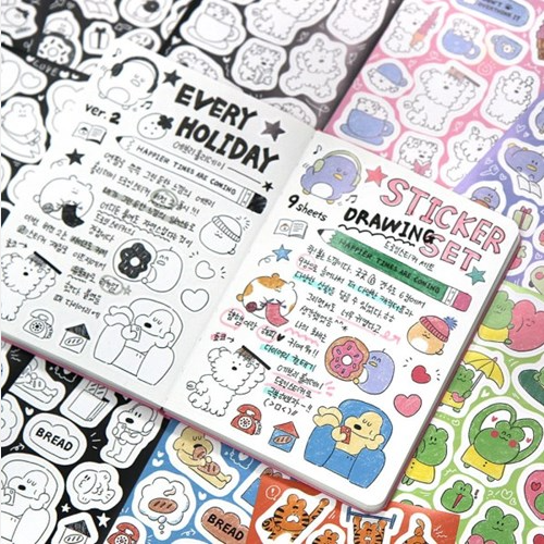Every Holiday Drawing Sticker Set - Office Supplies