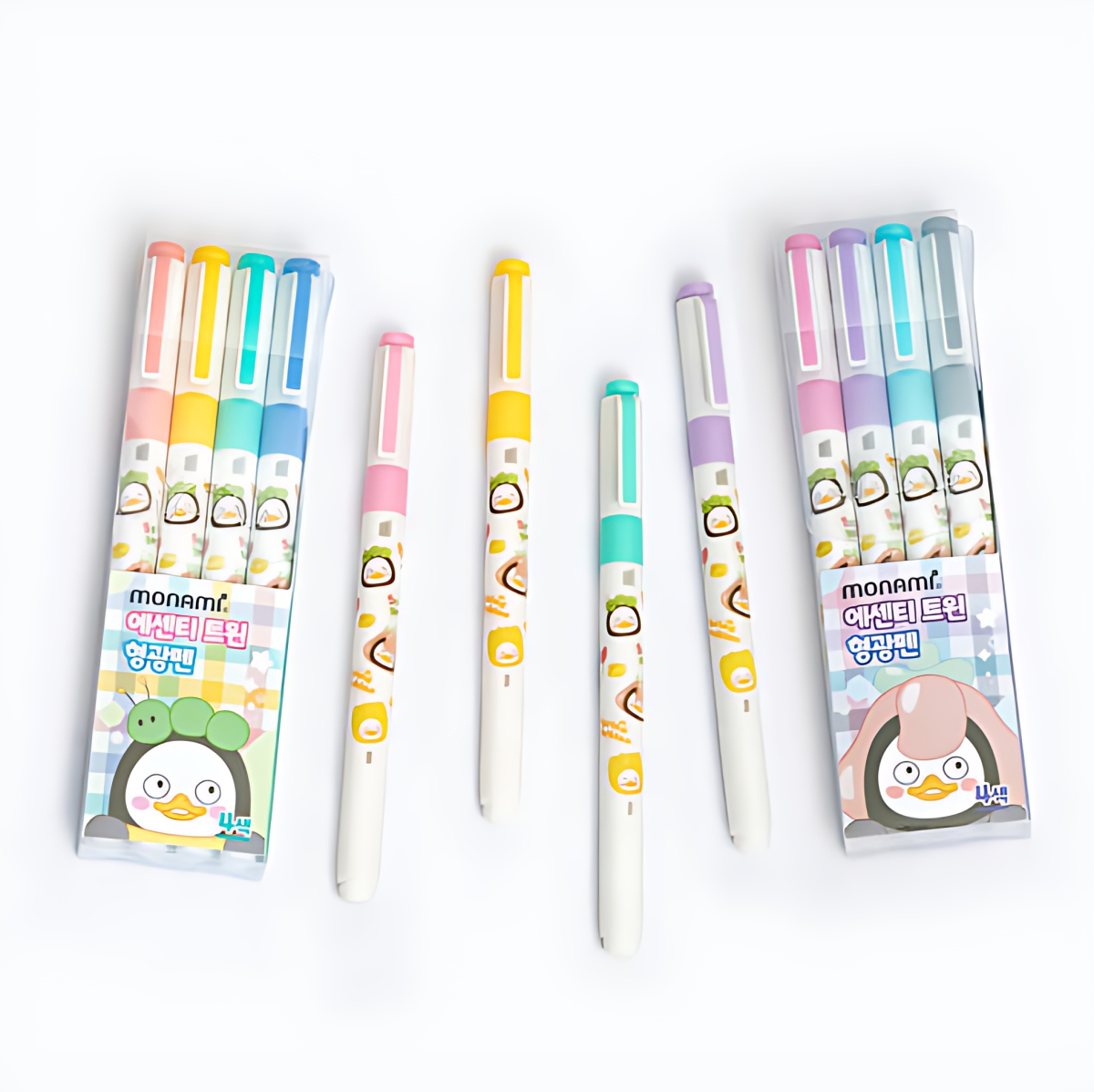 monami Pengsoo Twin Highlighter 4-Color Set - Office Supplies