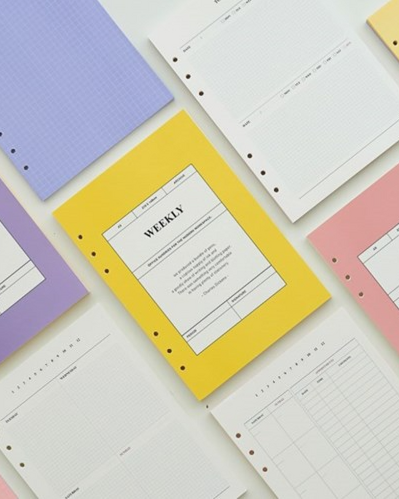 FUNNYMADE 6-Ring Diary Inner Pages A5 - Office Supplies