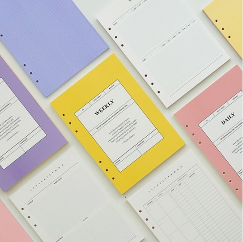 FUNNYMADE 6-Ring Diary Inner Pages A5 - Office Supplies