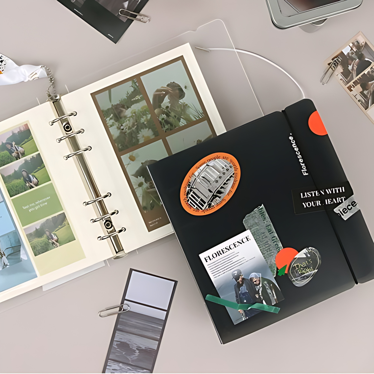 "meta_description": "Stylish A6 Binder Album for your cherished memories.",