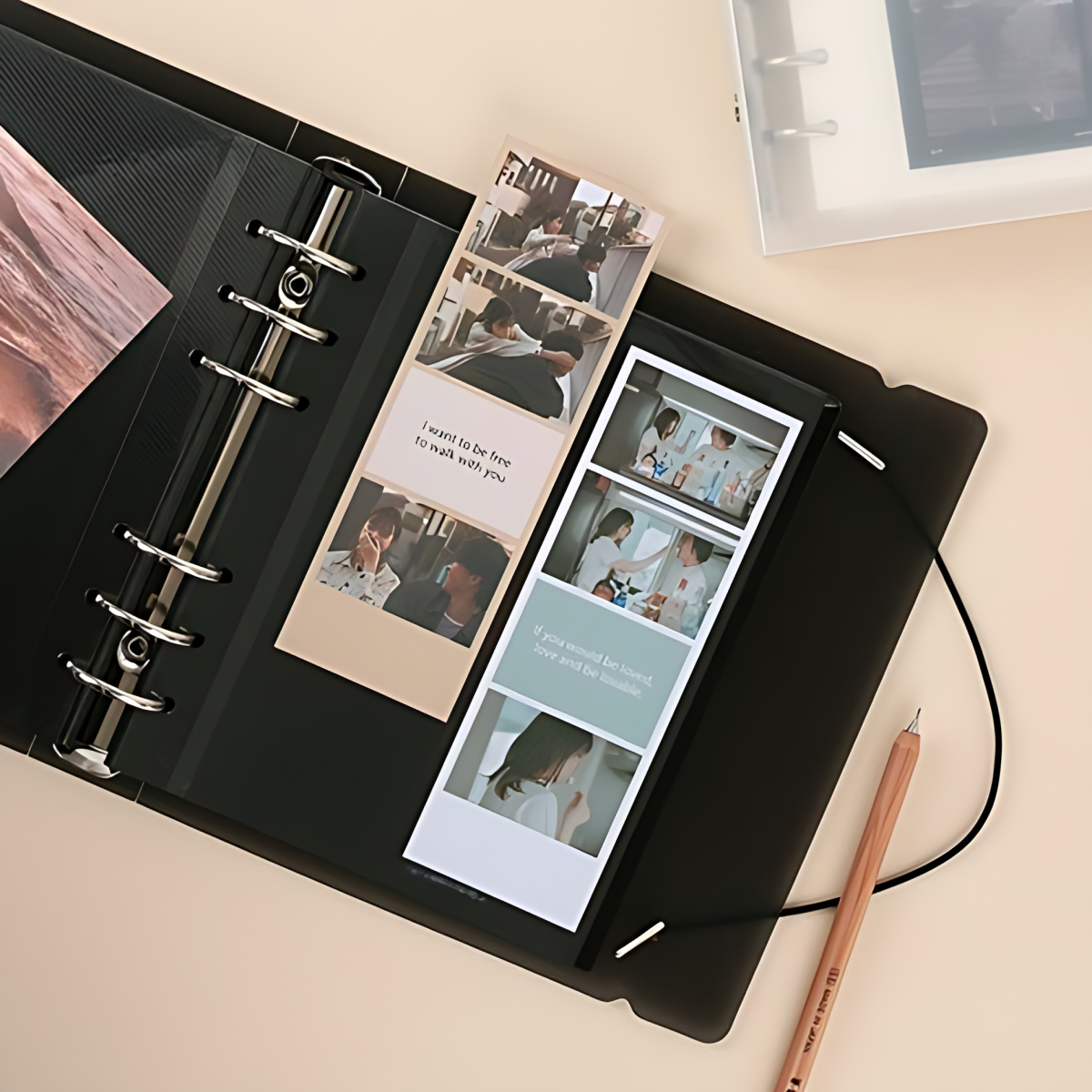 Alternative view of WANNATHIS A6 Square 6-Holes PP Color Binder Album Set