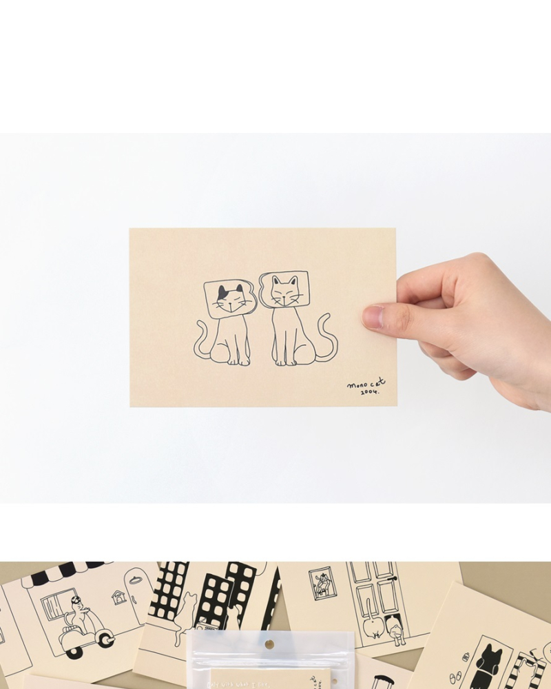 Alternative view of Monocat Postcard Set