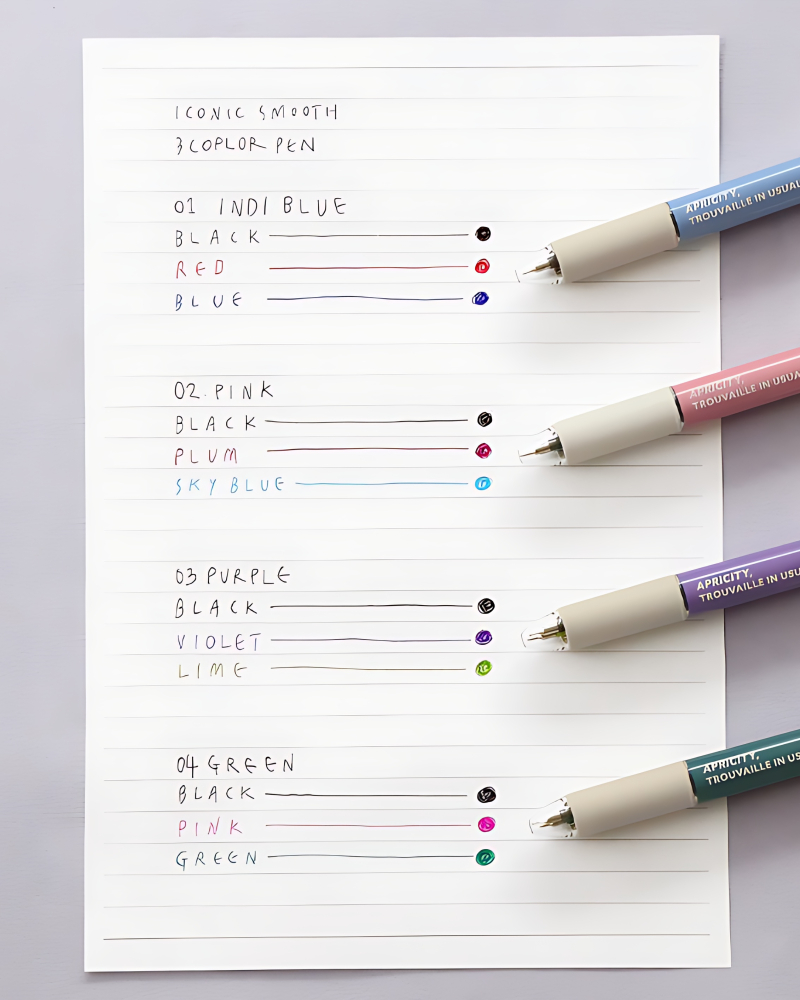 Alternative view of ICONIC Smoothing 3Color Ballpoint Pen 0.38