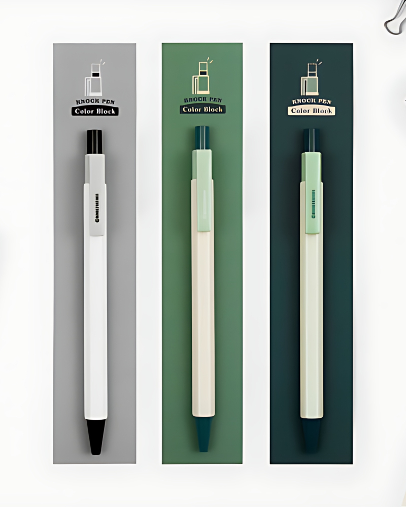 BOOKFRIENDS Colorblock Hexagon Knock Pen - Office Supplies