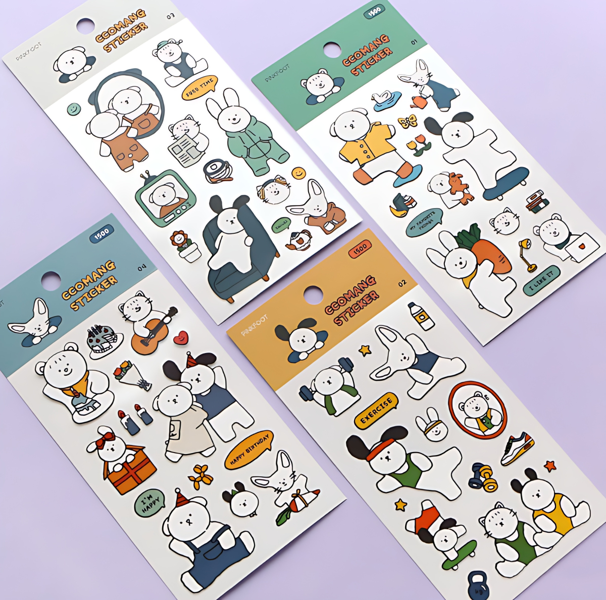 PINKFOOT Ccomang Stickers 4-Type Set