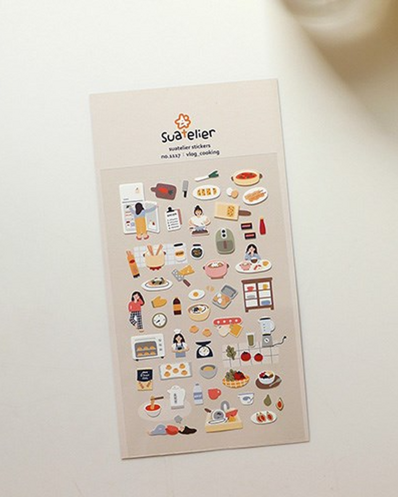 SUATELIER 1117 Vlog Cooking Sticker - Office Supplies