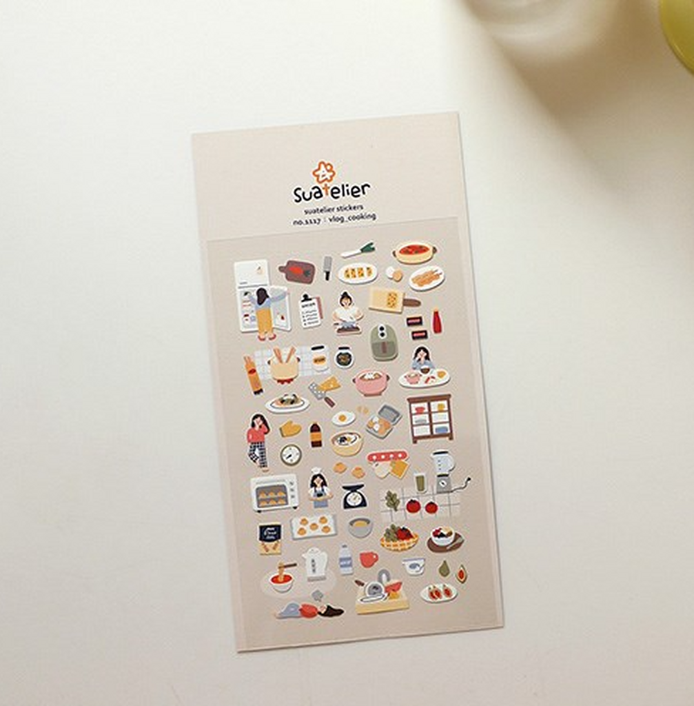 SUATELIER 1117 Vlog Cooking Sticker - Office Supplies