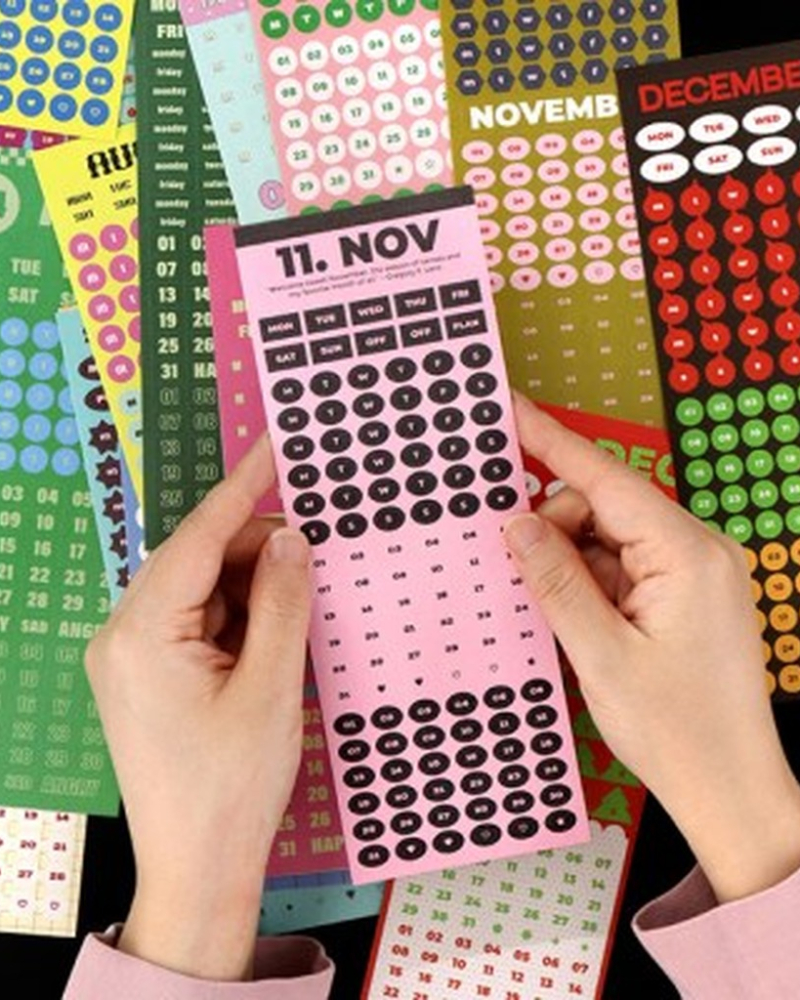 24 Sheet Monthly & Weekly Date Sticker Pack