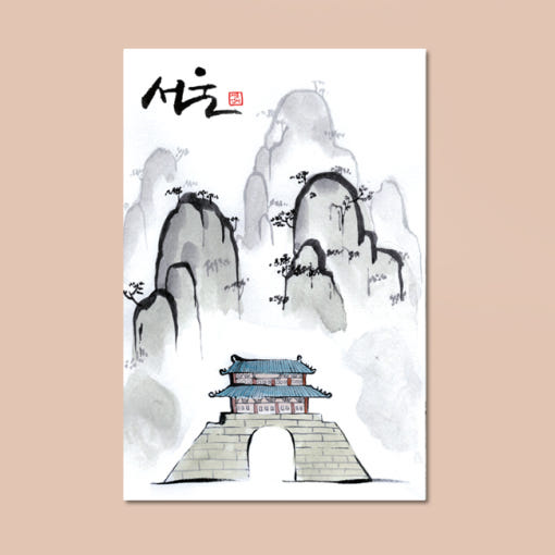 Alternative view of Seoul Souvenir Postcards – Gates of Seoul (Set of 4)