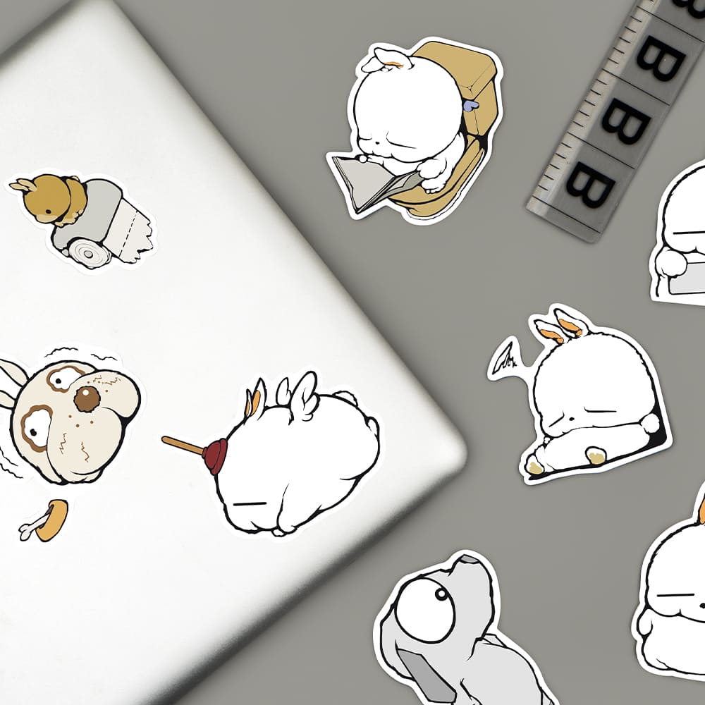 Alternative view of LUCALAB Mashimaro Removable Deco Sticker Set (10 Sheets + Zipper Bag)