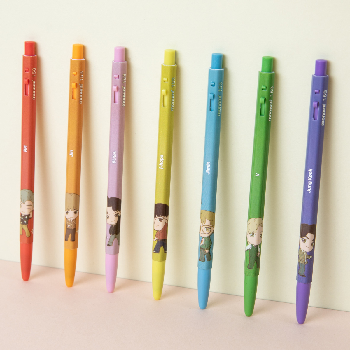 Alternative view of TinyTAN Monami BP153 Dynamite 7-Color Ballpoint Pen Set (0.5mm)