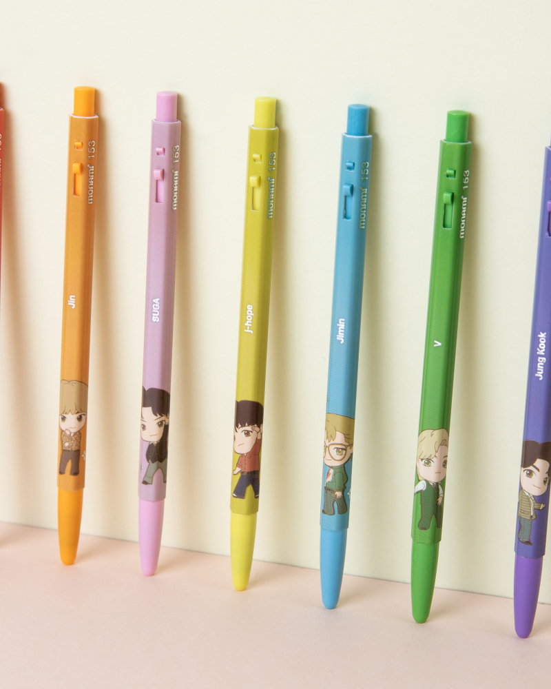 Alternative view of TinyTAN Monami BP153 Dynamite 7-Color Ballpoint Pen Set (0.5mm)