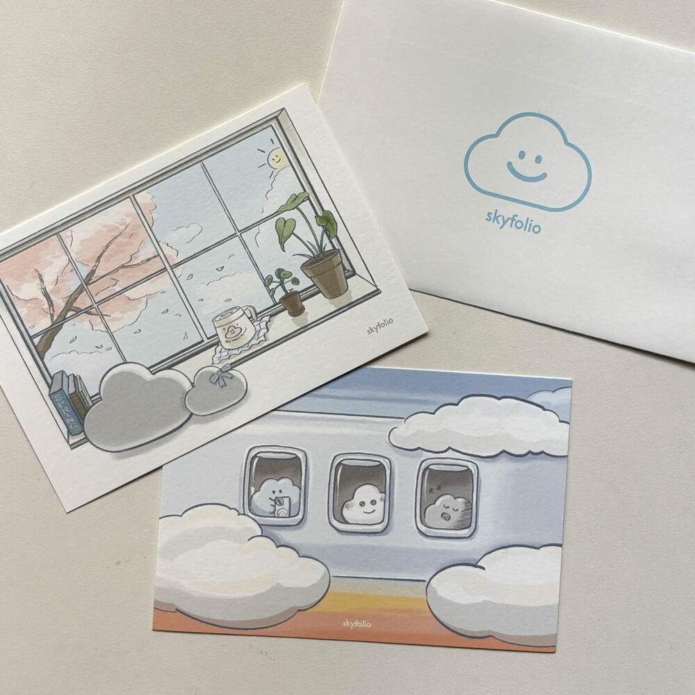 Alternative view of SKYFOLIO Illustrated Postcard (+Envelope Set)