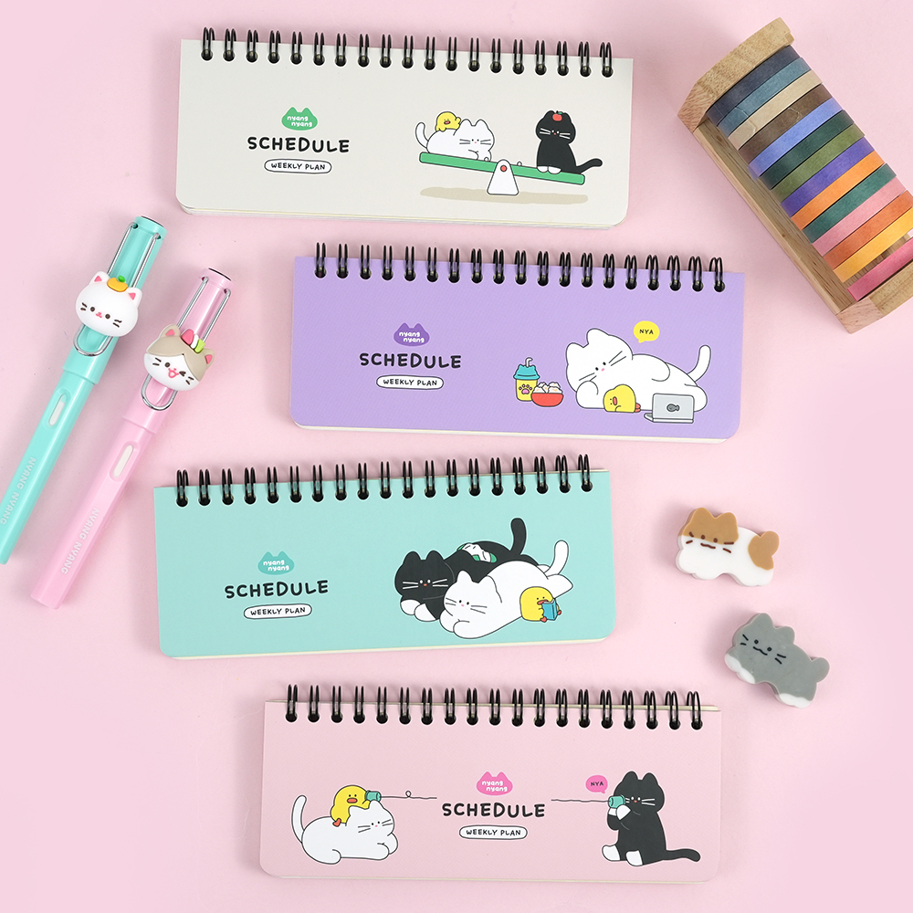 "meta_description": "Get organized with the flexible PINKFOOT Nyang Nyang Schedule Notebook.",