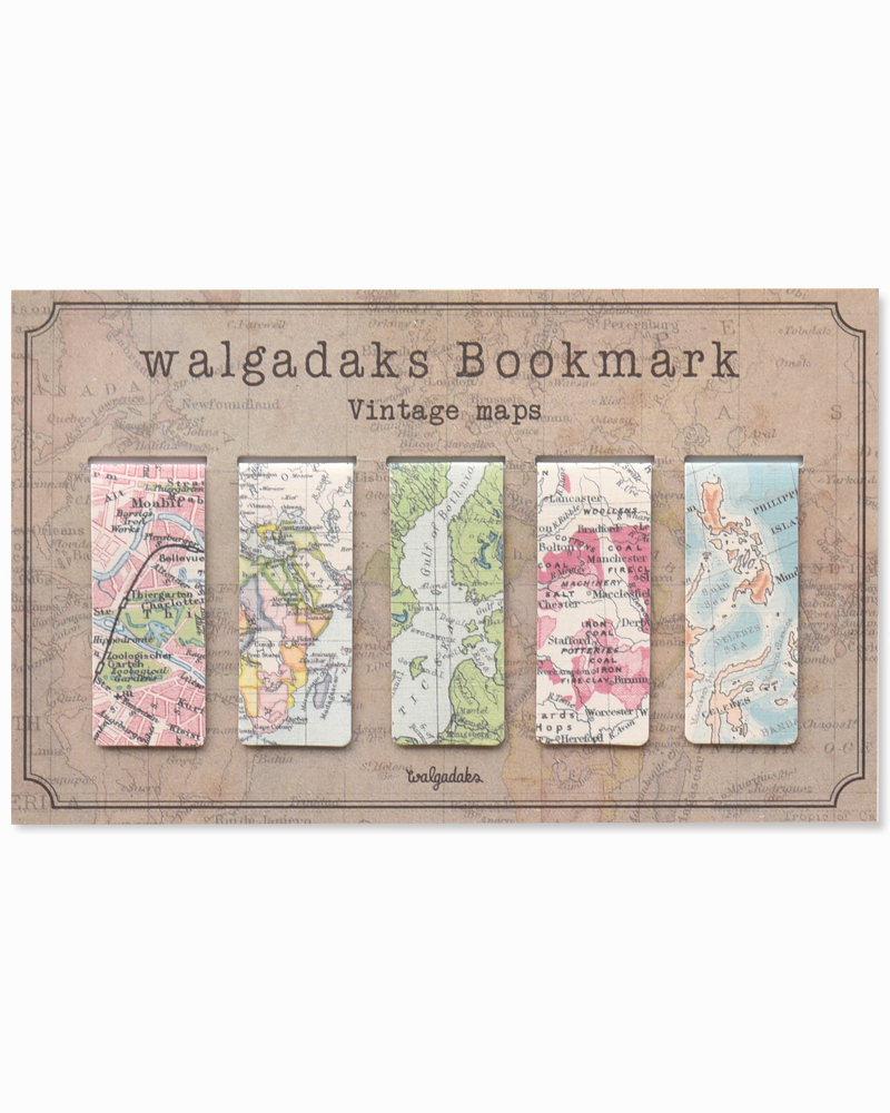 MONOLIKE Magnetic Bookmark – Vintage Map (5P Set)