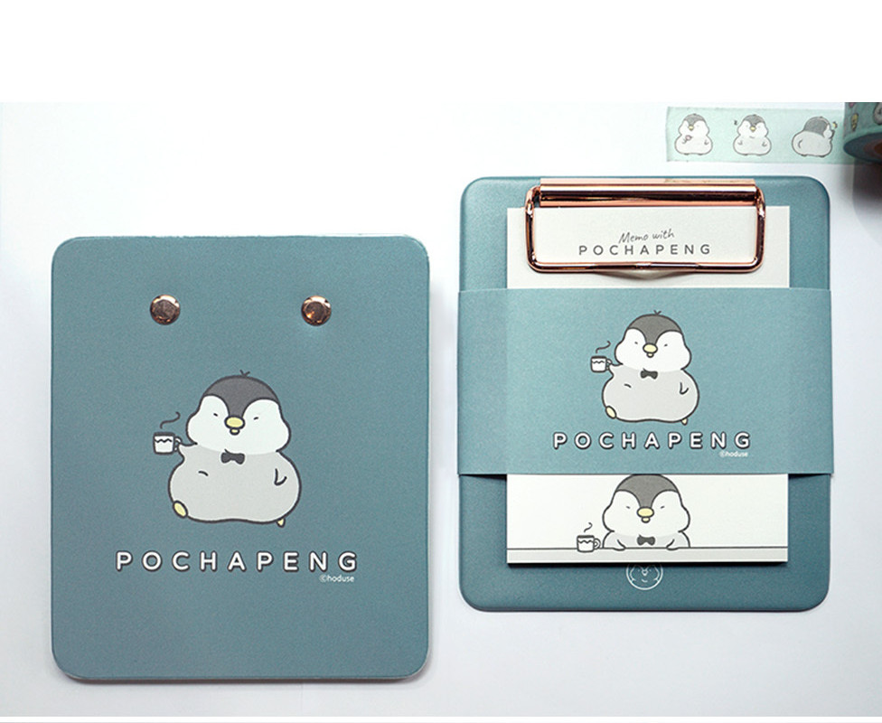 MONEW Pochapeng Mini Sticky Clipboard – Modern Green - Memo Pads & Sticky Notes - View 1