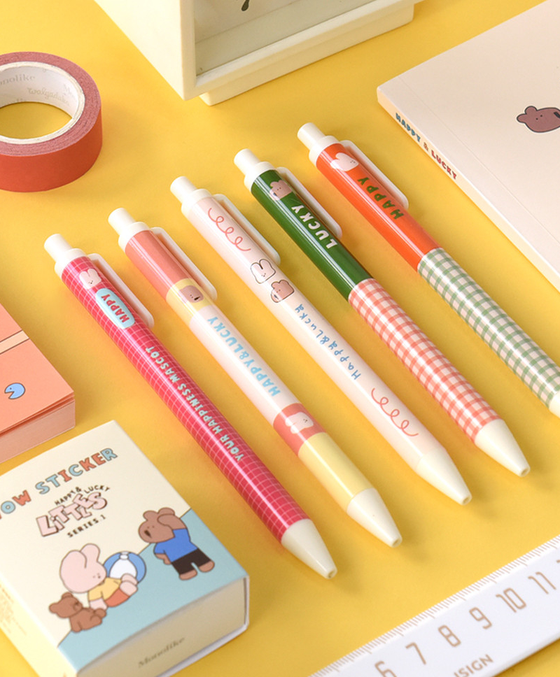 MONOLIKE Happy and Lucky Gel Pen 0.38mm - Office Supplies