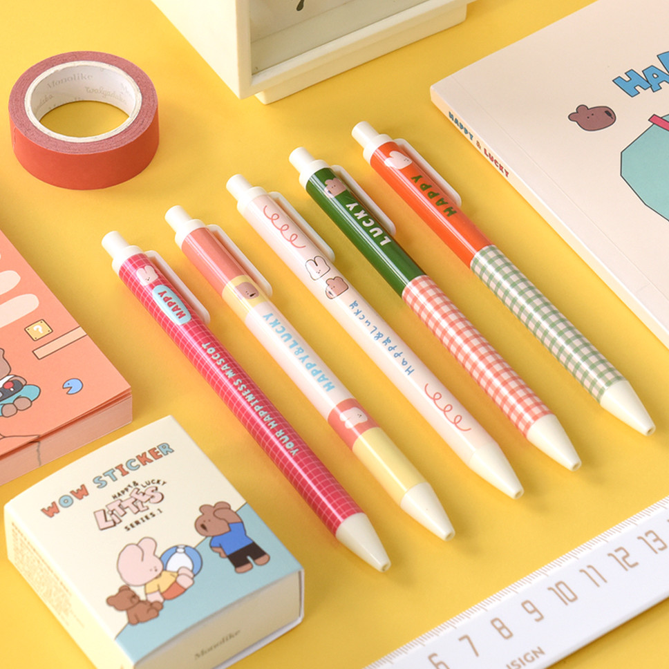 MONOLIKE Happy and Lucky Gel Pen 0.38mm - Office Supplies