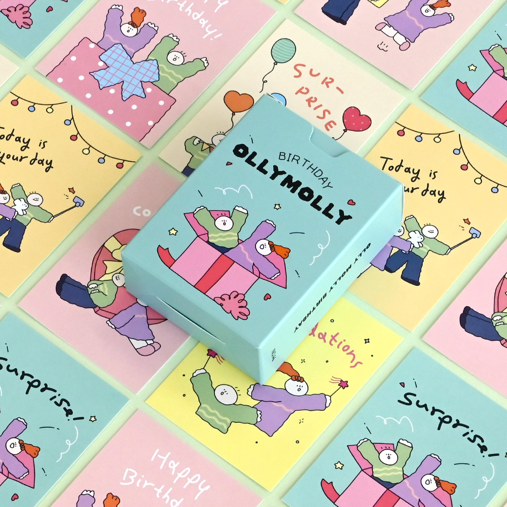 MONOLIKE Olly Molly Birthday Message Card Set - Cards