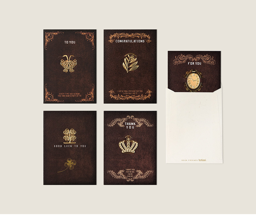 BOOKFRIENDS Bookmark Card (Mini) Antique Set - Bookmarks