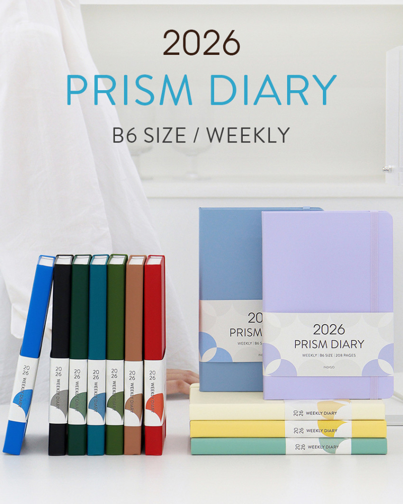 INDIGO 2026 Prism B6 Weekly Diary (Dated, 32-Page Weekly Layout) - Office Supplies