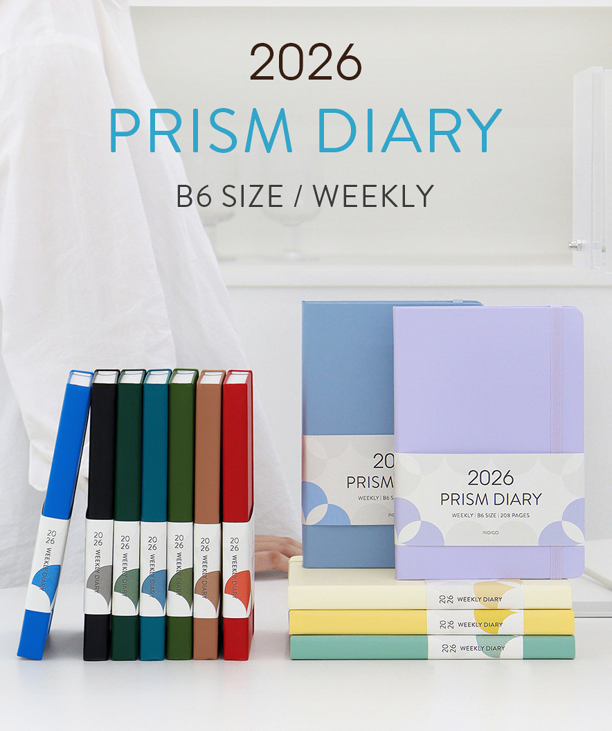 INDIGO 2026 Prism B6 Weekly Diary (Dated, 32-Page Weekly Layout) - Office Supplies