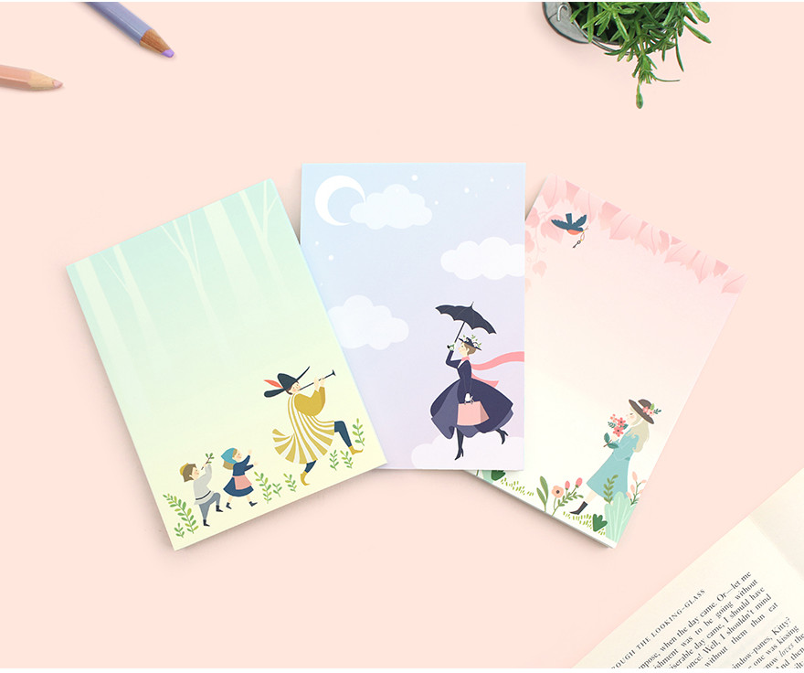 BOOKFRIENDS World Literature Sticky Memo Pad Set (3 Types) - Memo Pads & Sticky Notes