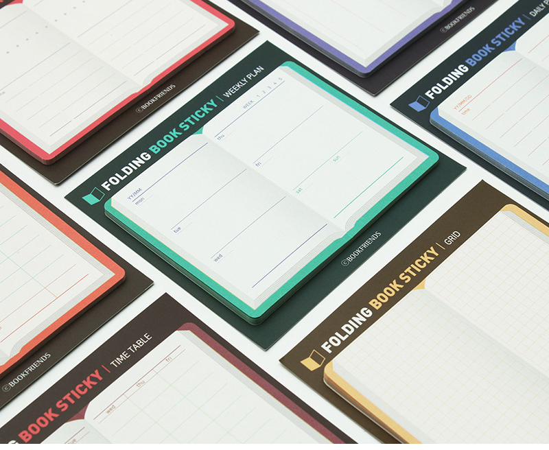 BOOKFRIENDS Folding Book Sticky Planner Memo Pad - Memo Pads & Sticky Notes