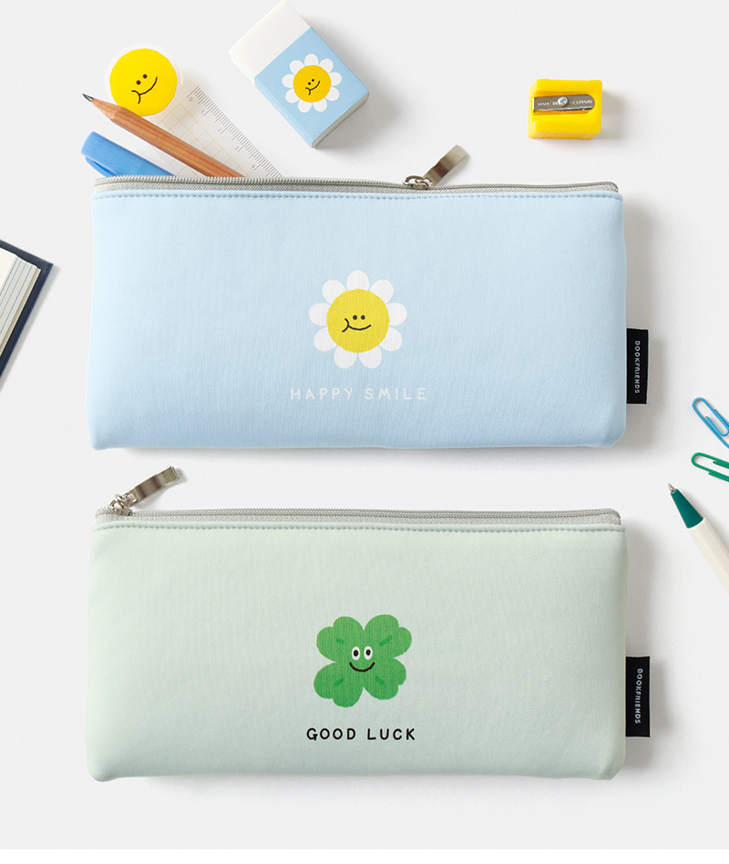 BOOKFRIENDS Smile Soft Square Pencil Case - Bags & Wallets