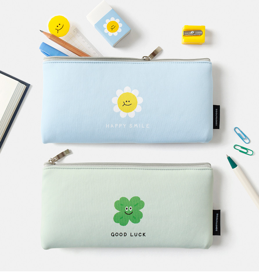 BOOKFRIENDS Smile Soft Square Pencil Case - Bags & Wallets