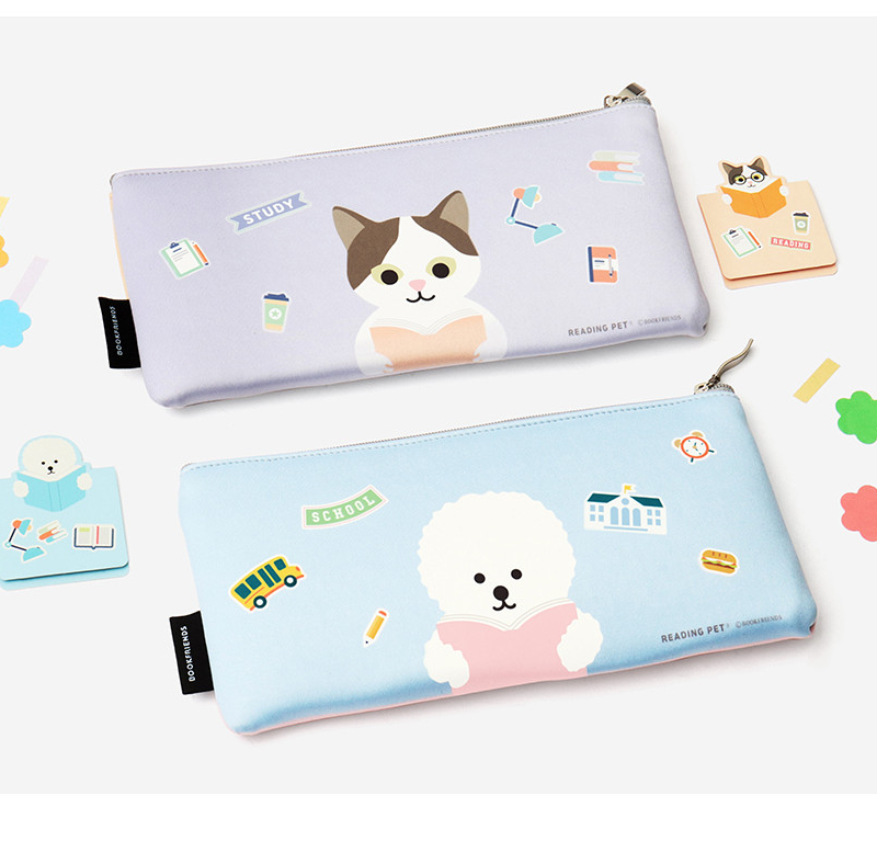 BOOKFRIENDS Reading Pet Soft Square Pencil Case - Bags & Wallets - View 1