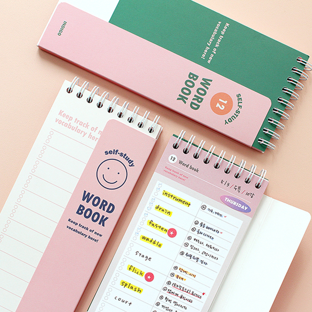 INDIGO Self-Study Vocabulary Notebook (Mini Word Book 1200 Words) - Office Supplies