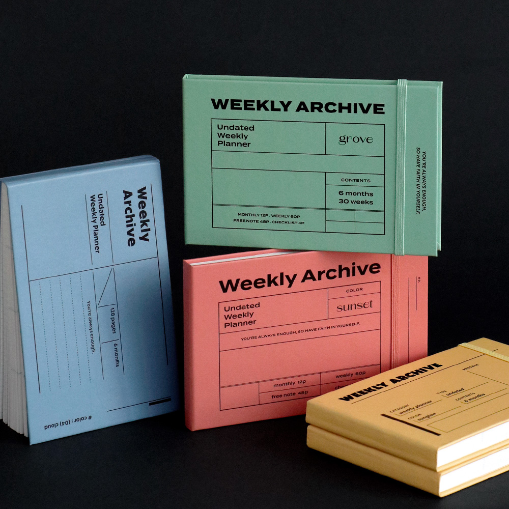 ICONIC Weekly Archive Planner (6 months) - Office Supplies