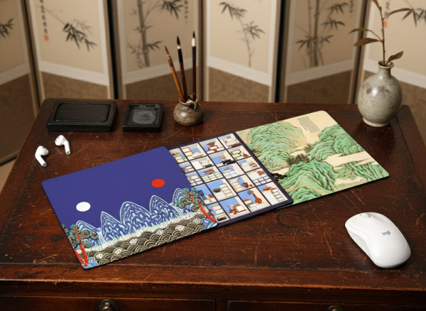 Joseon Painting Leather Mouse Pad - Computer Accessories