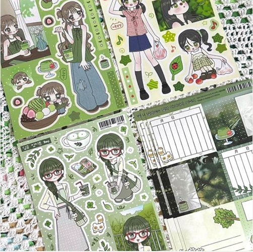 JIOK_STORE Matcha Diary Sticker Pack - Office Supplies - View 1