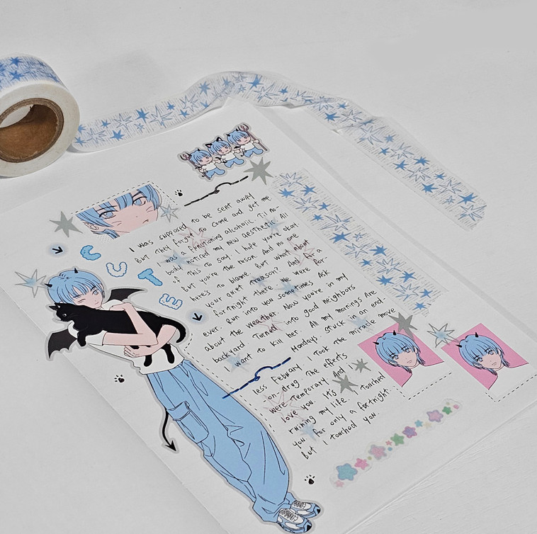 GLEN Blue Starlight Masking Tape - Office Supplies - View 1